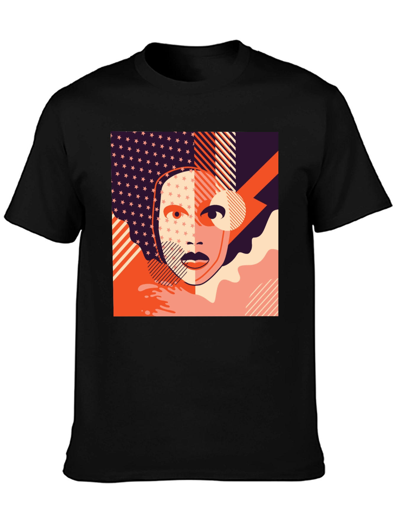 Abstract Face Graphic Tee - Modern Art T-Shirt