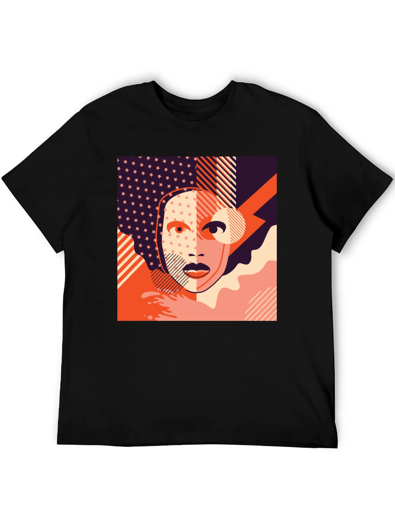 Abstract Face Graphic Tee - Modern Art T-Shirt