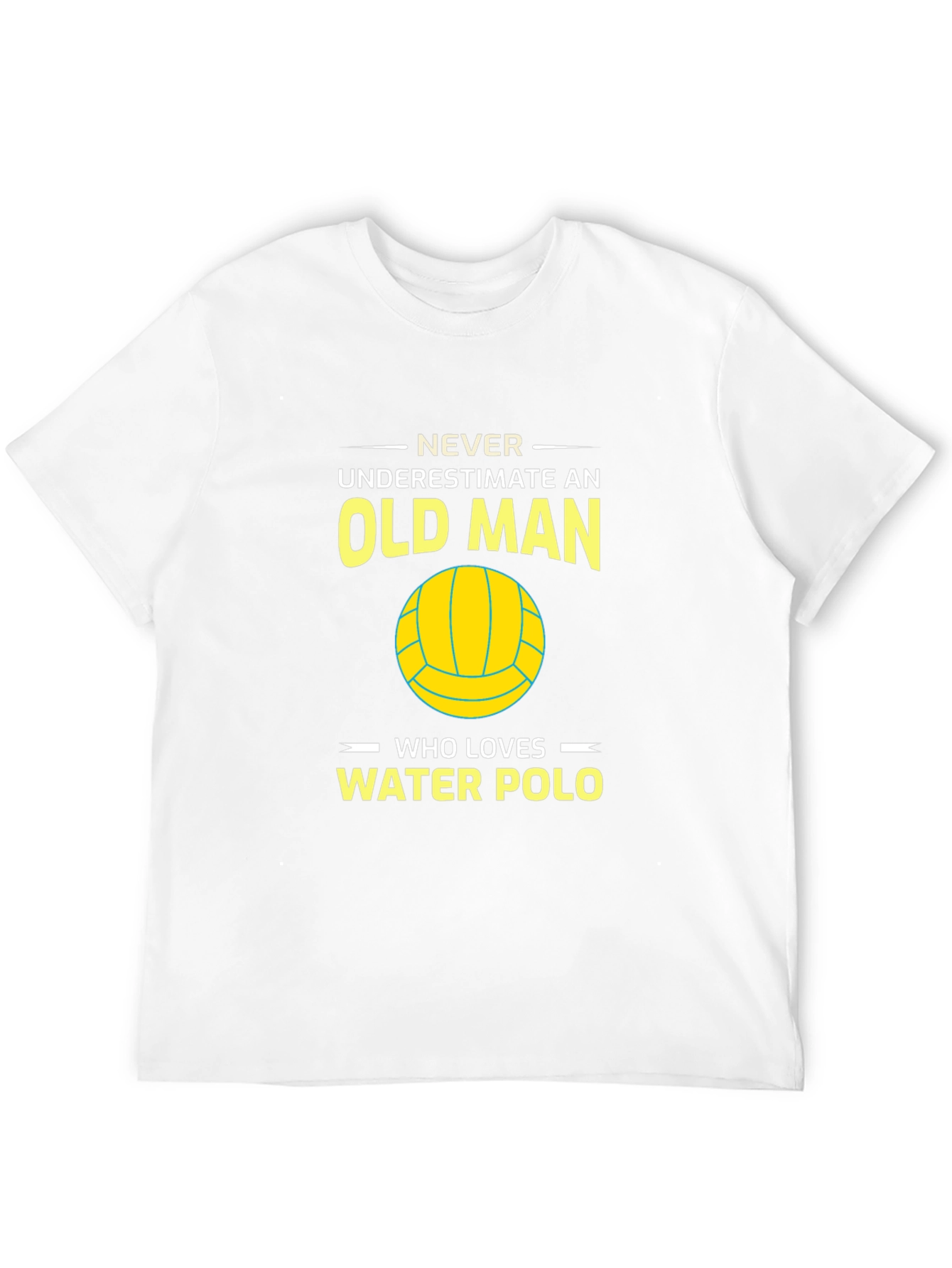 Never Underestimate Water Polo Old Man T-Shirt