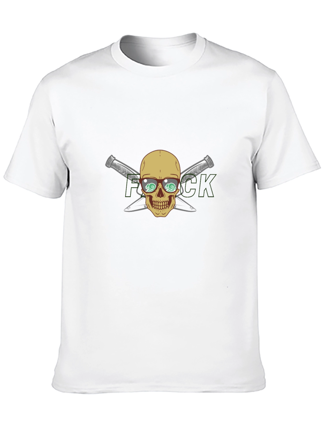 Skull & Crossed Knives Graphic T-Shirt