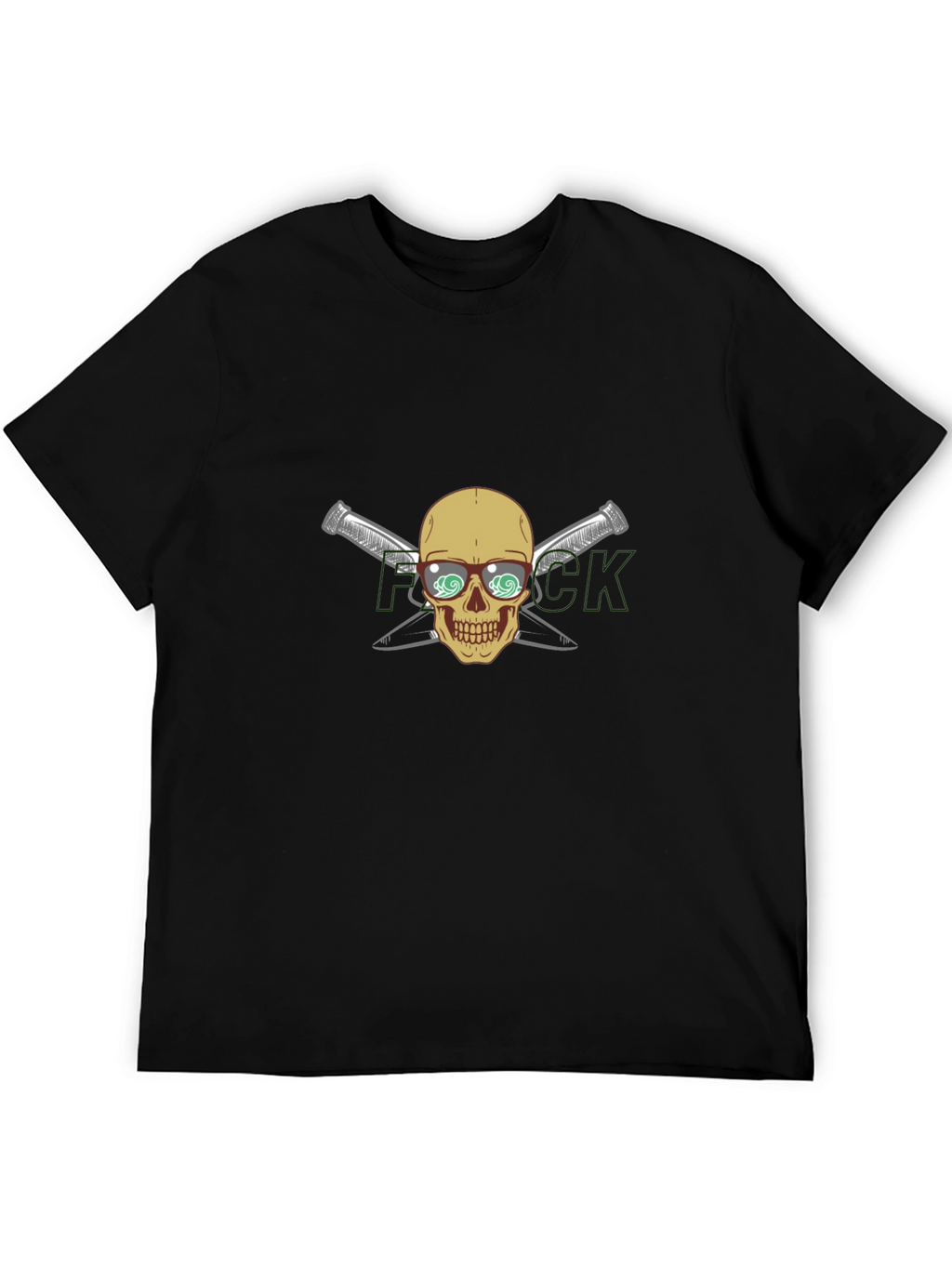 Skull & Crossed Knives Graphic T-Shirt