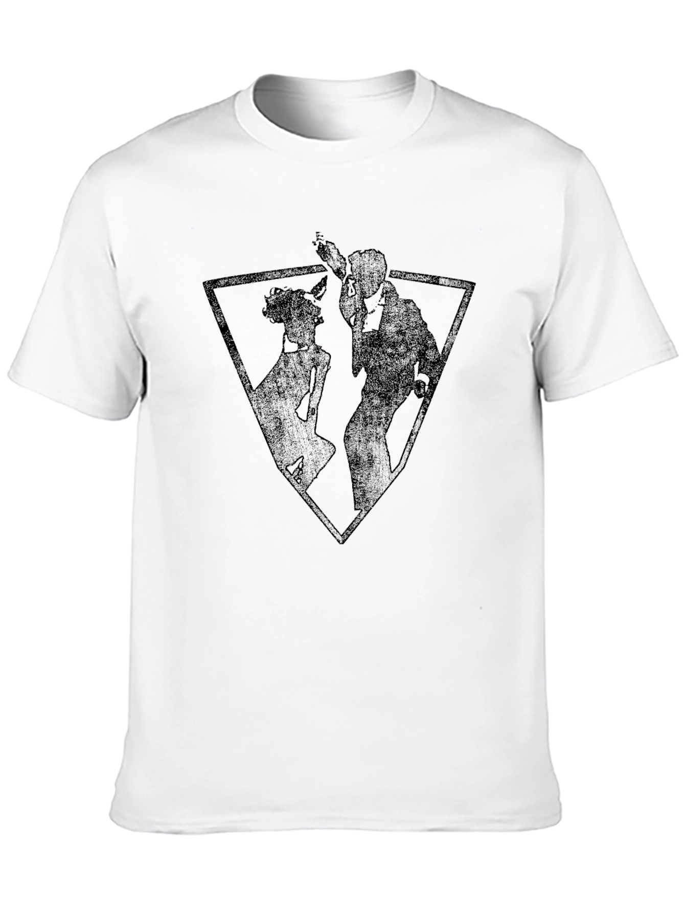 Cool Silhouette Graphic Mens Black T-Shirt