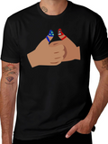 Thumbs Up Graphic Tee - Black