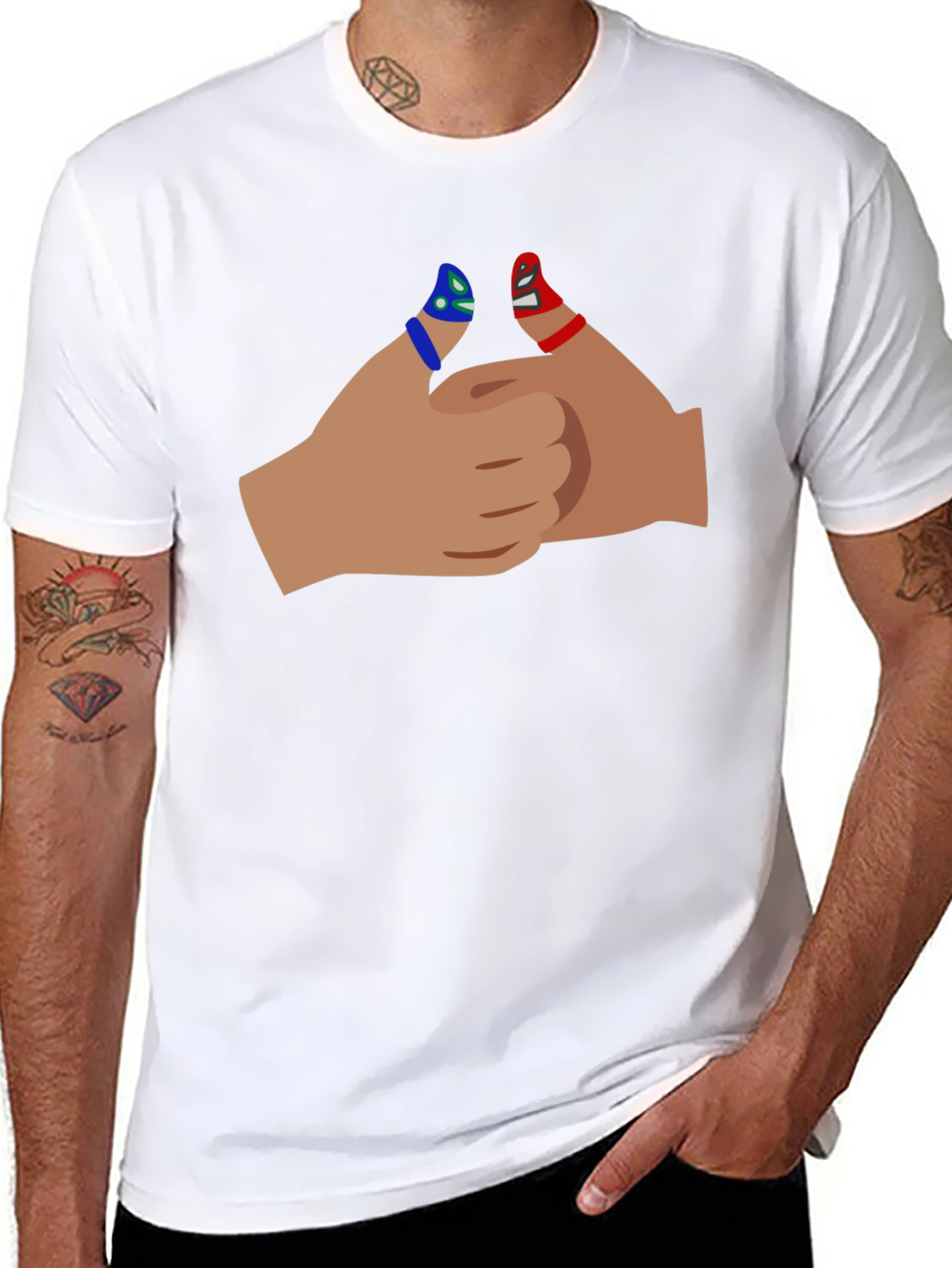 Thumbs Up Graphic Tee - Black