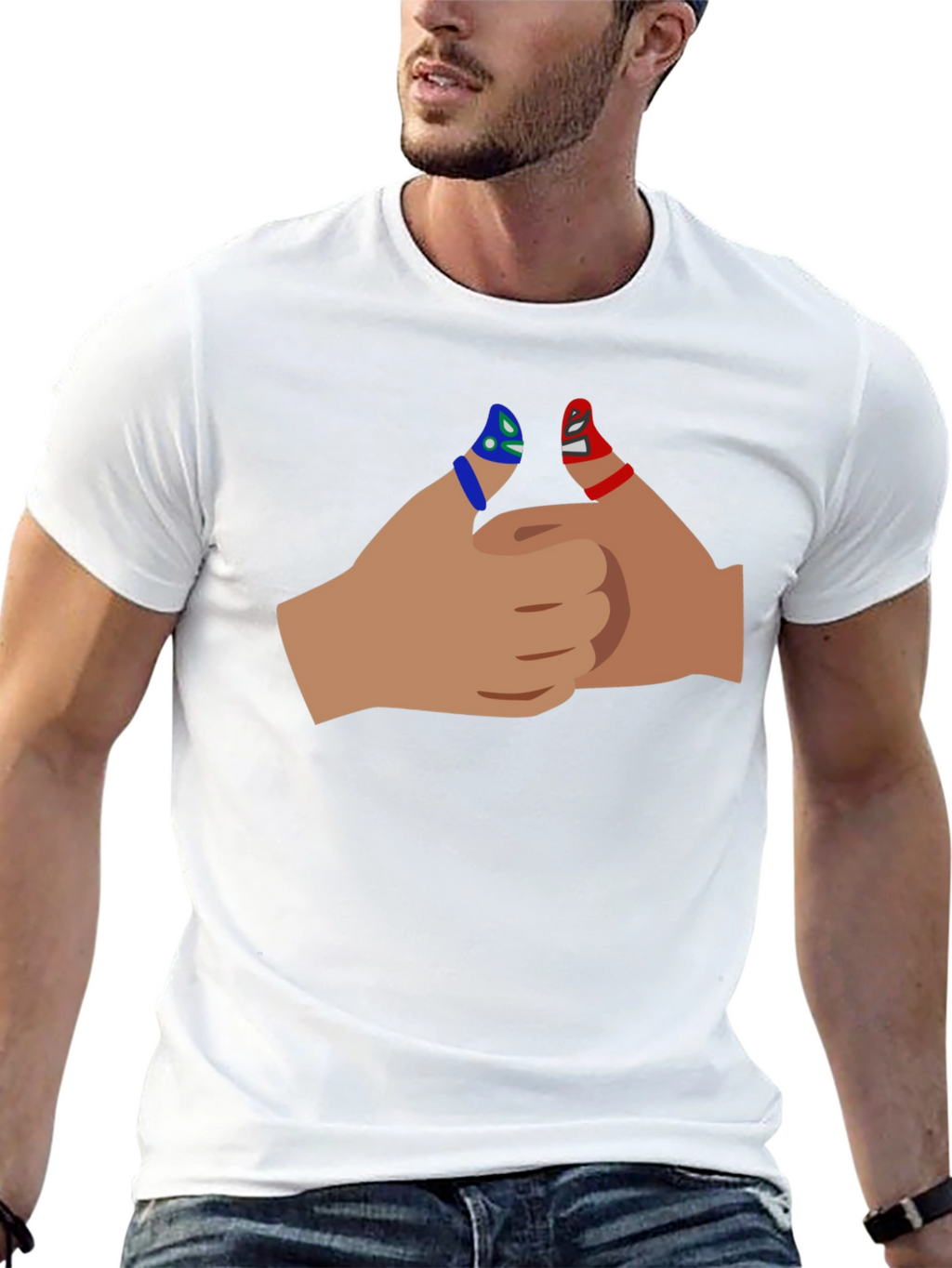 Thumbs Up Graphic Tee - Black