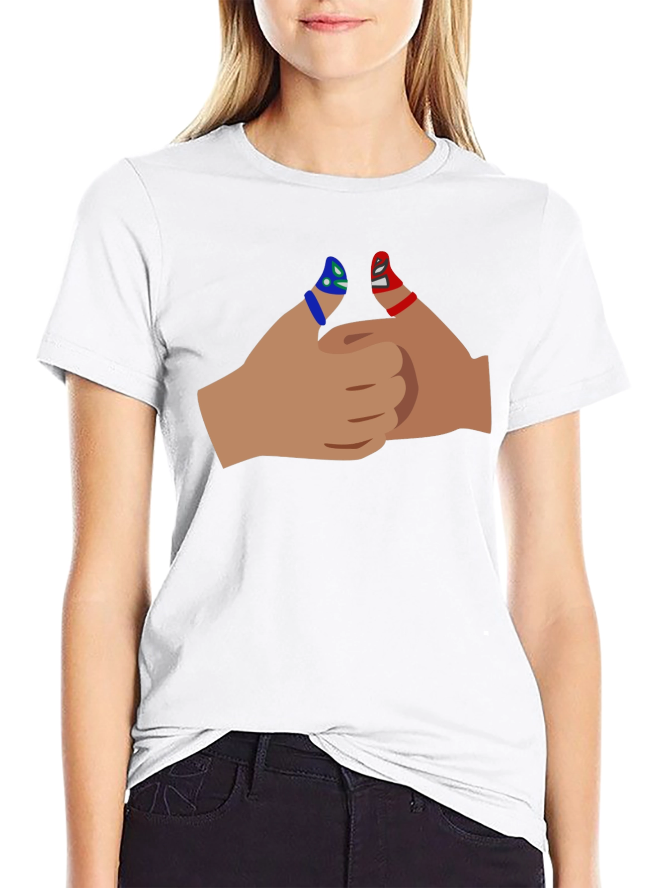 Thumbs Up Graphic Tee - Black