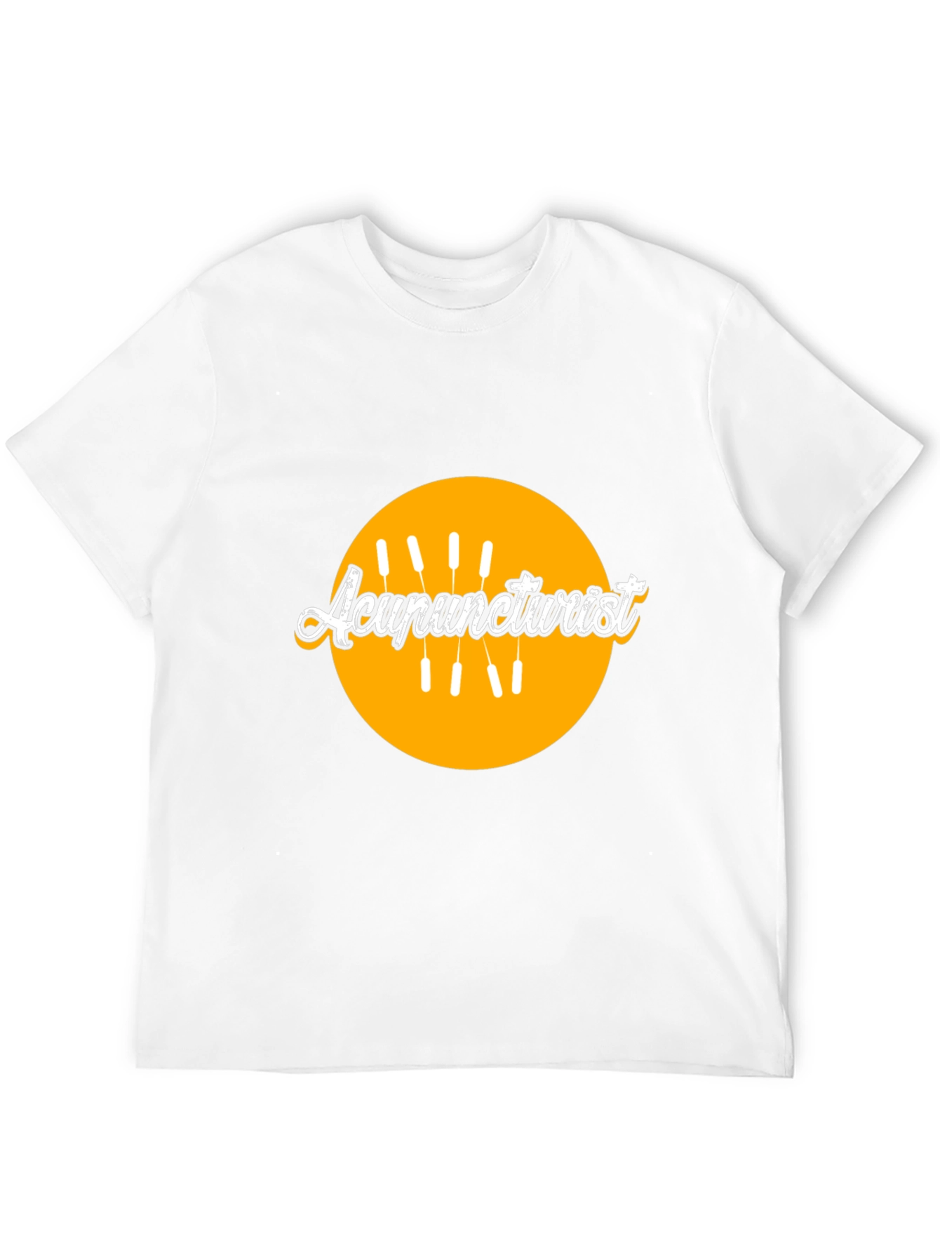 Acupuncturist Black T-Shirt with Graphic Design
