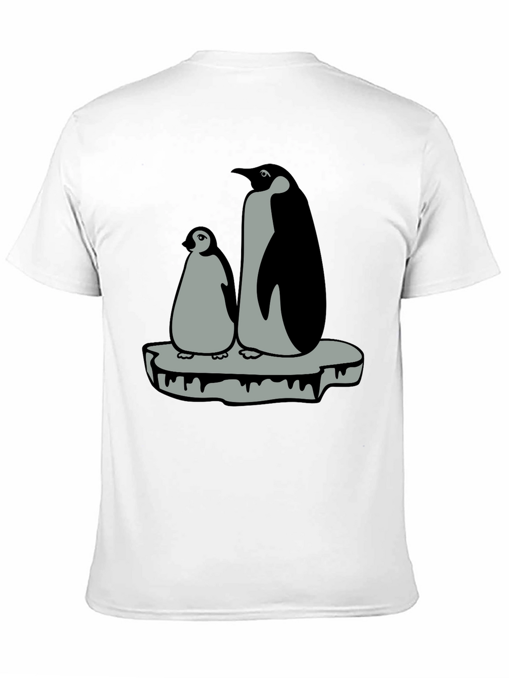 Penguin Family Graphic T-Shirt - Black