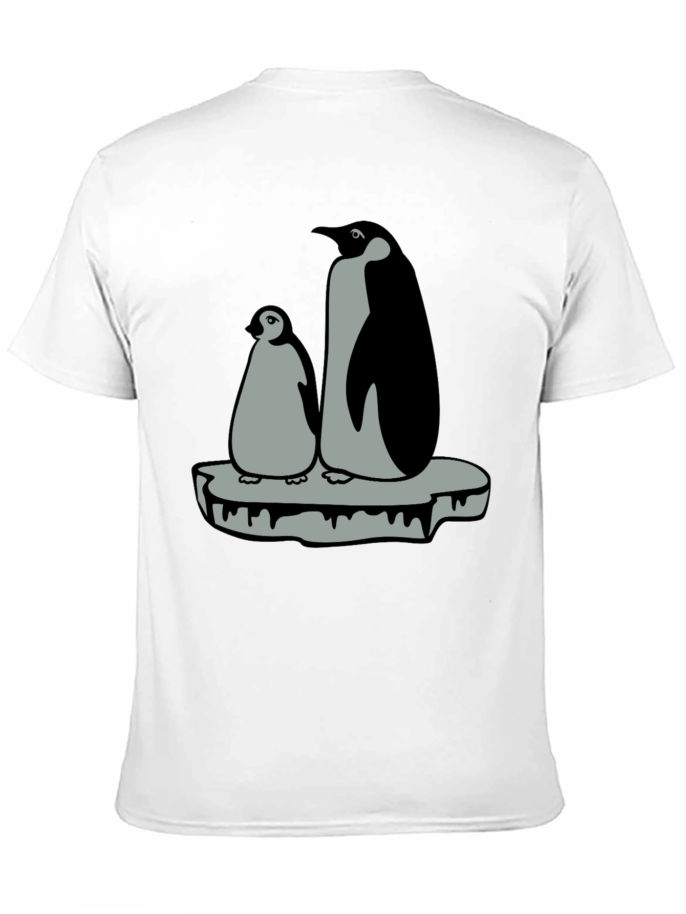 Penguin Family Graphic T-Shirt - Black