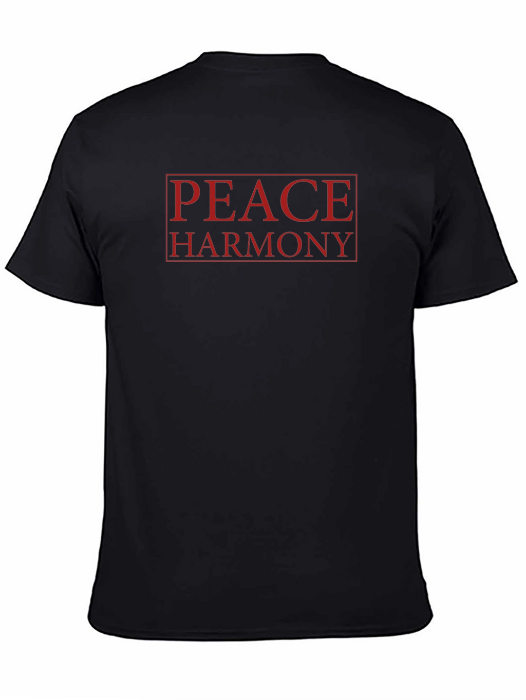Peace Harmony Graphic Tee - Soft Black Cotton