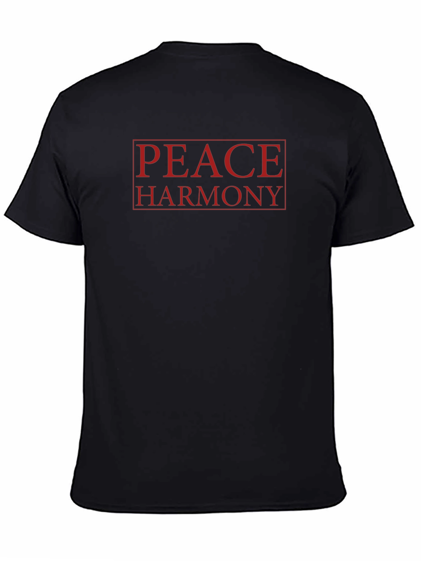 Peace Harmony Graphic Tee - Soft Black Cotton