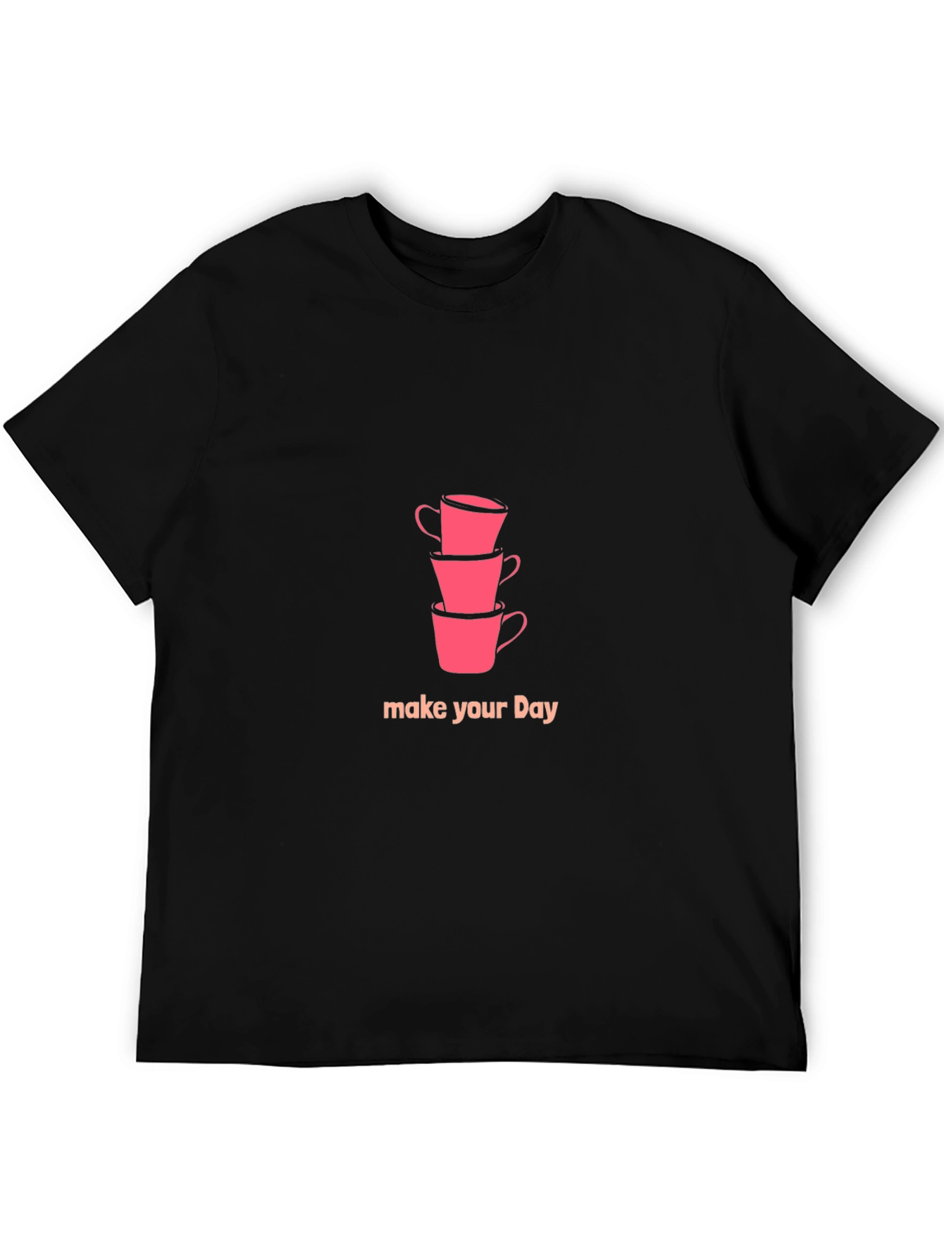 Stack of Cups Graphic Tee - Make Your Day