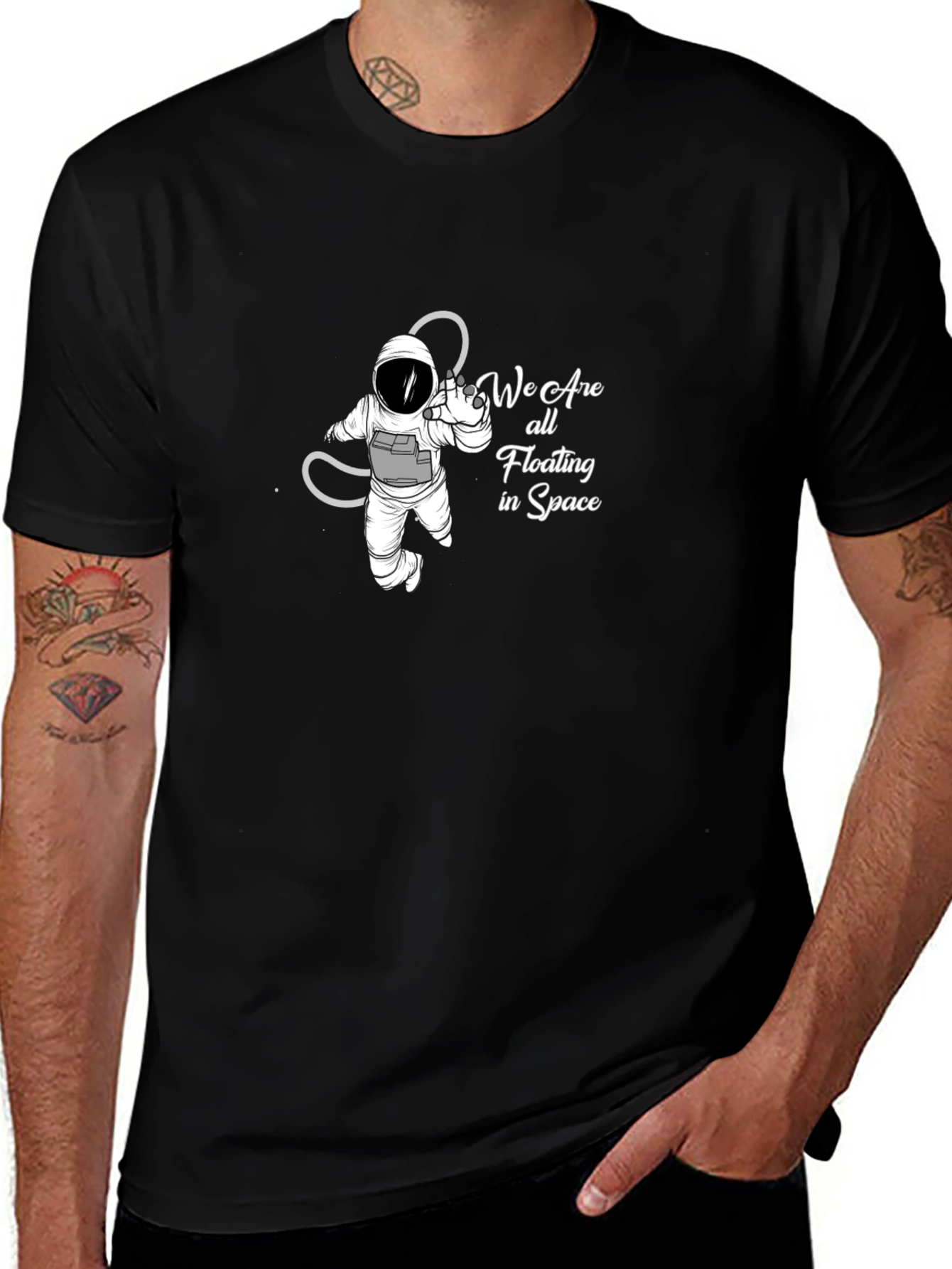 Astronaut T-Shirt: Floating in Space Design