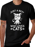 Boy Loves Cats T-Shirt