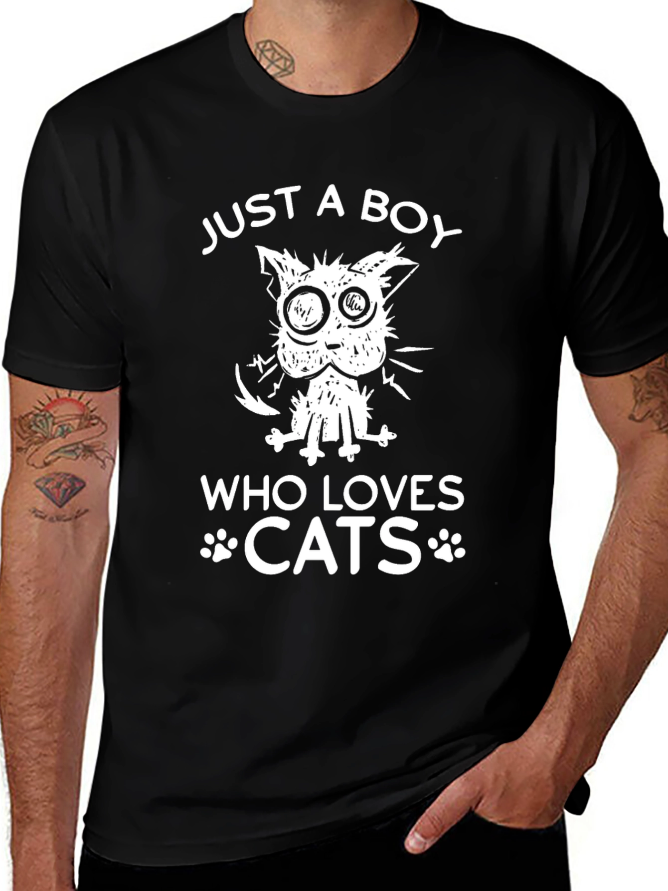 Boy Loves Cats T-Shirt