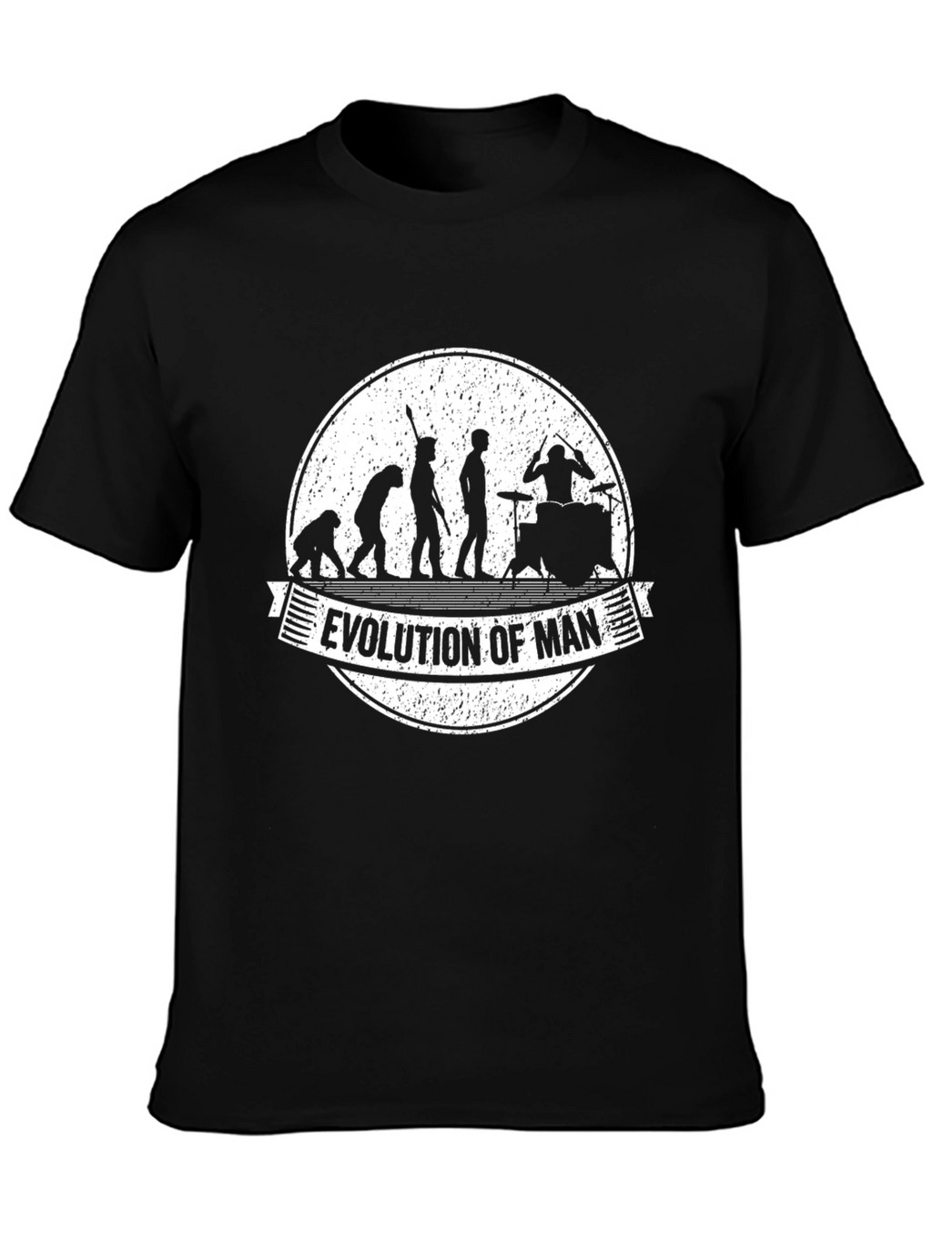 Evolution of Man Drummer Graphic T-Shirt