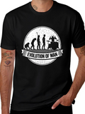 Evolution of Man Drummer Graphic T-Shirt