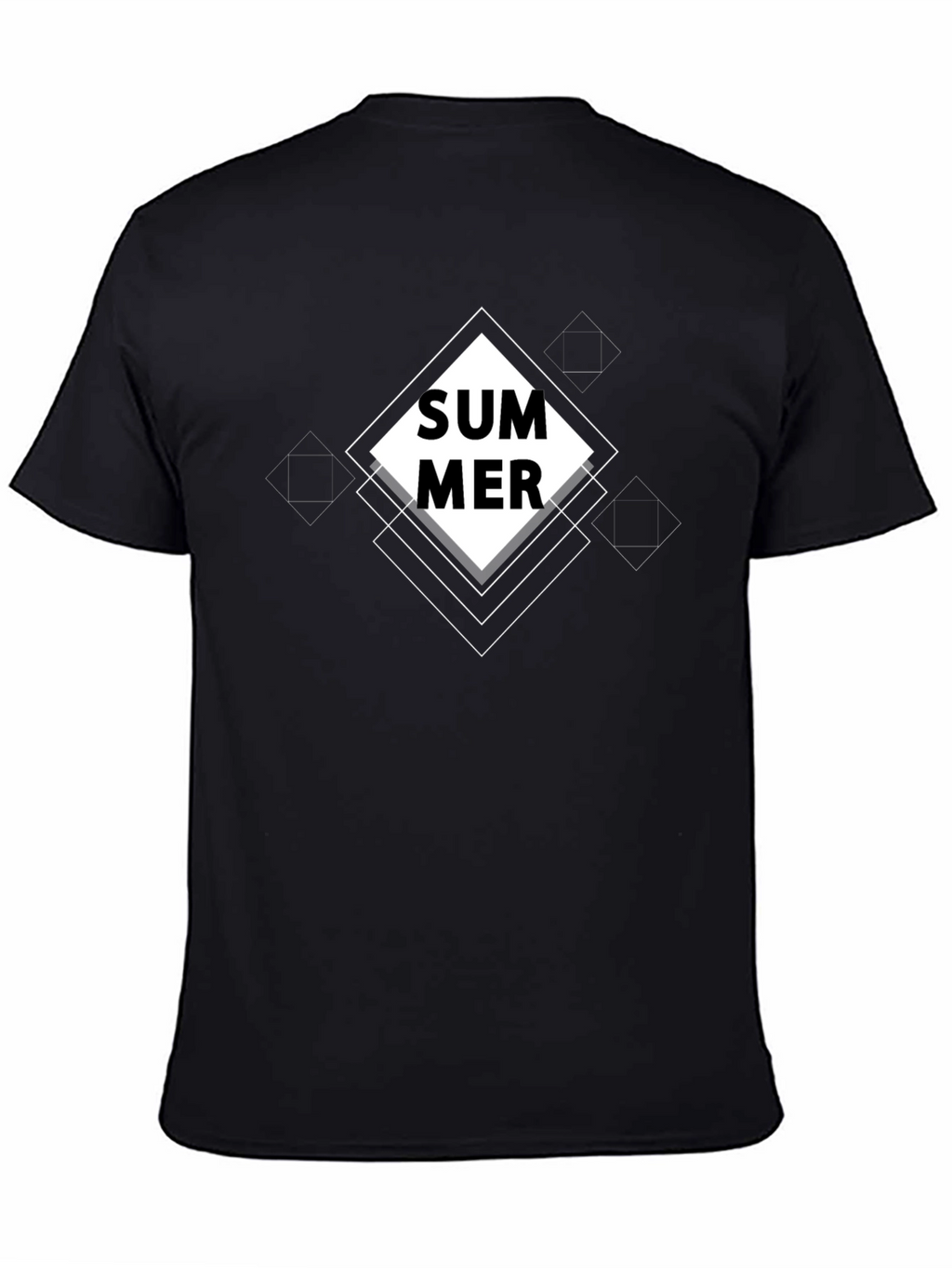 Summer Graphic Black T-Shirt