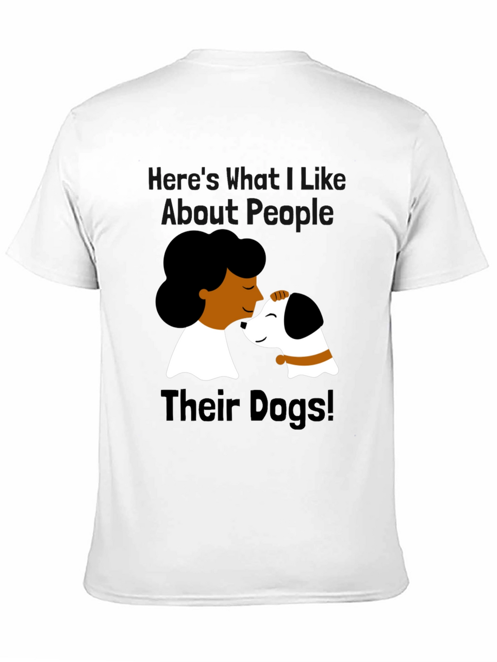 Dog Lover Graphic Tee - Black Cotton T-Shirt