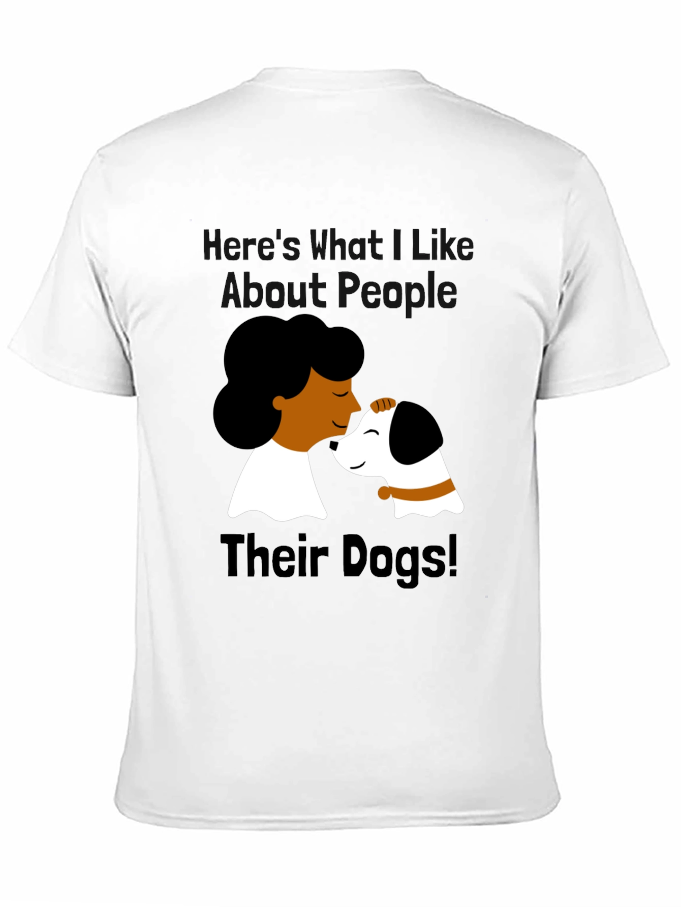 Dog Lover Graphic Tee - Black Cotton T-Shirt
