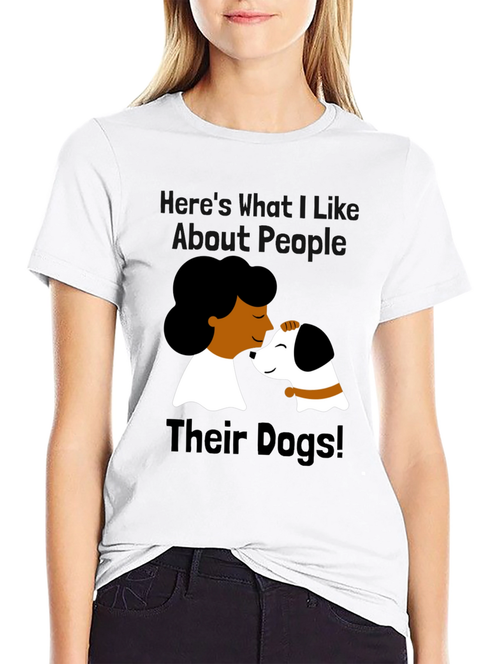 Dog Lover Graphic Tee - Black Cotton T-Shirt
