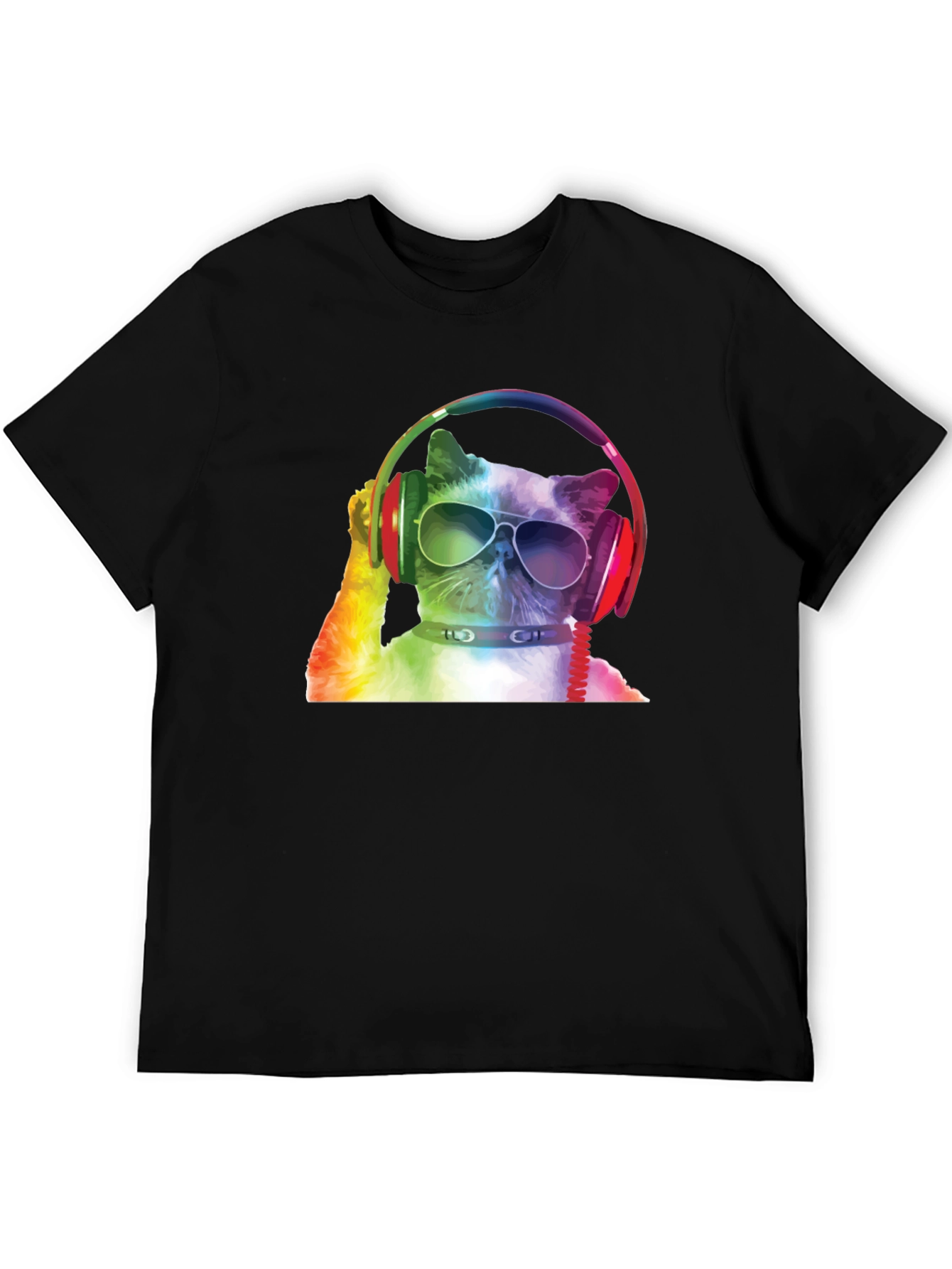 Cat DJ Graphic T-Shirt