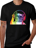 Cat DJ Graphic T-Shirt