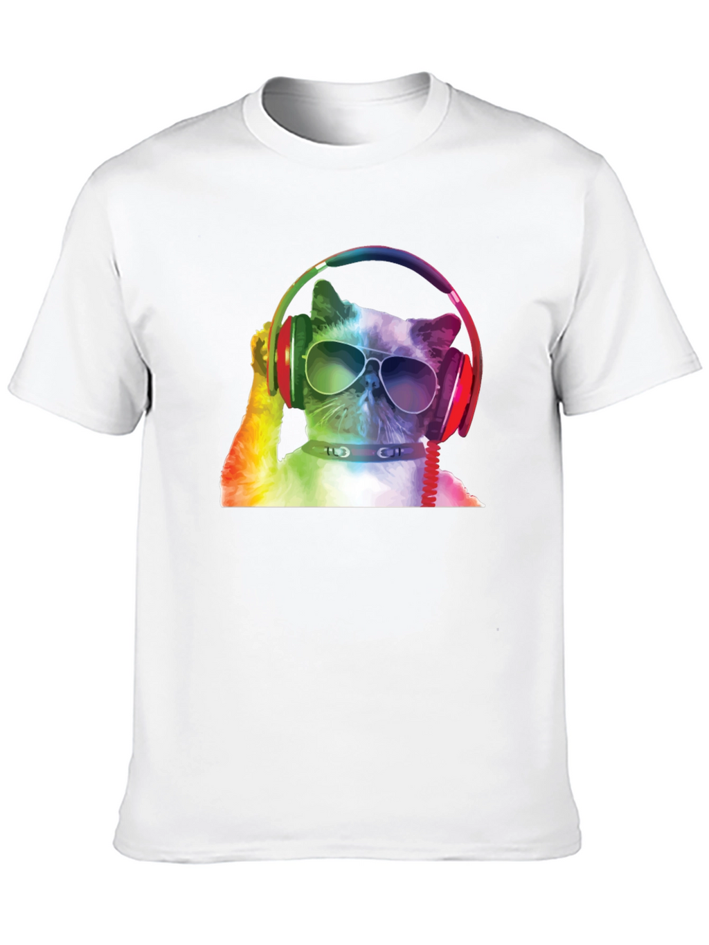 Cat DJ Graphic T-Shirt