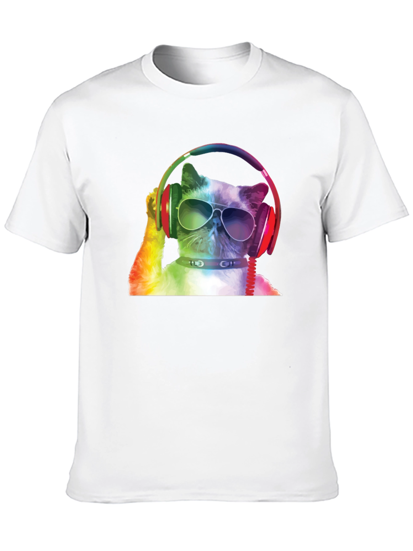 Cat DJ Graphic T-Shirt