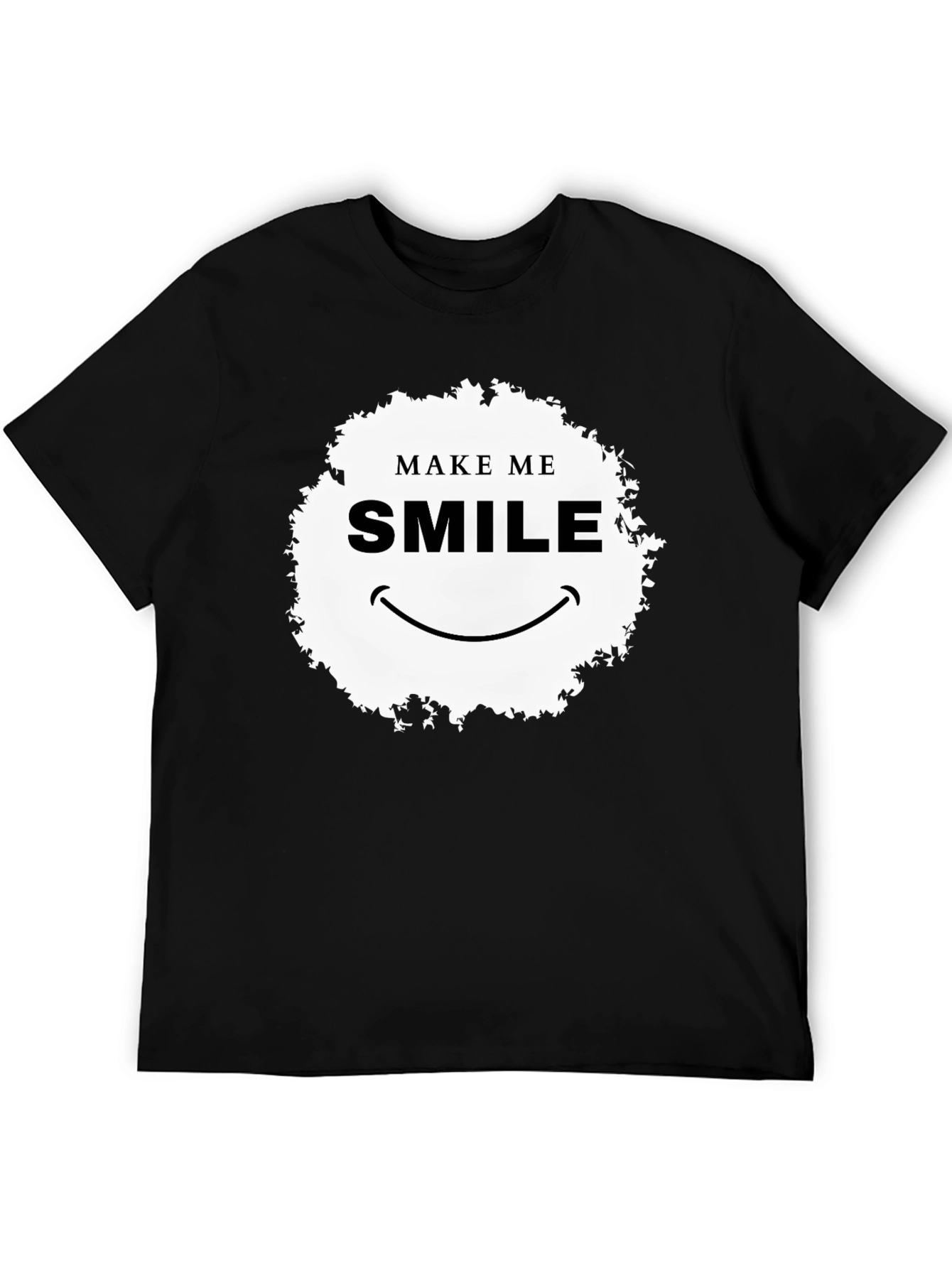 Make Me Smile Graphic T-Shirt - Black