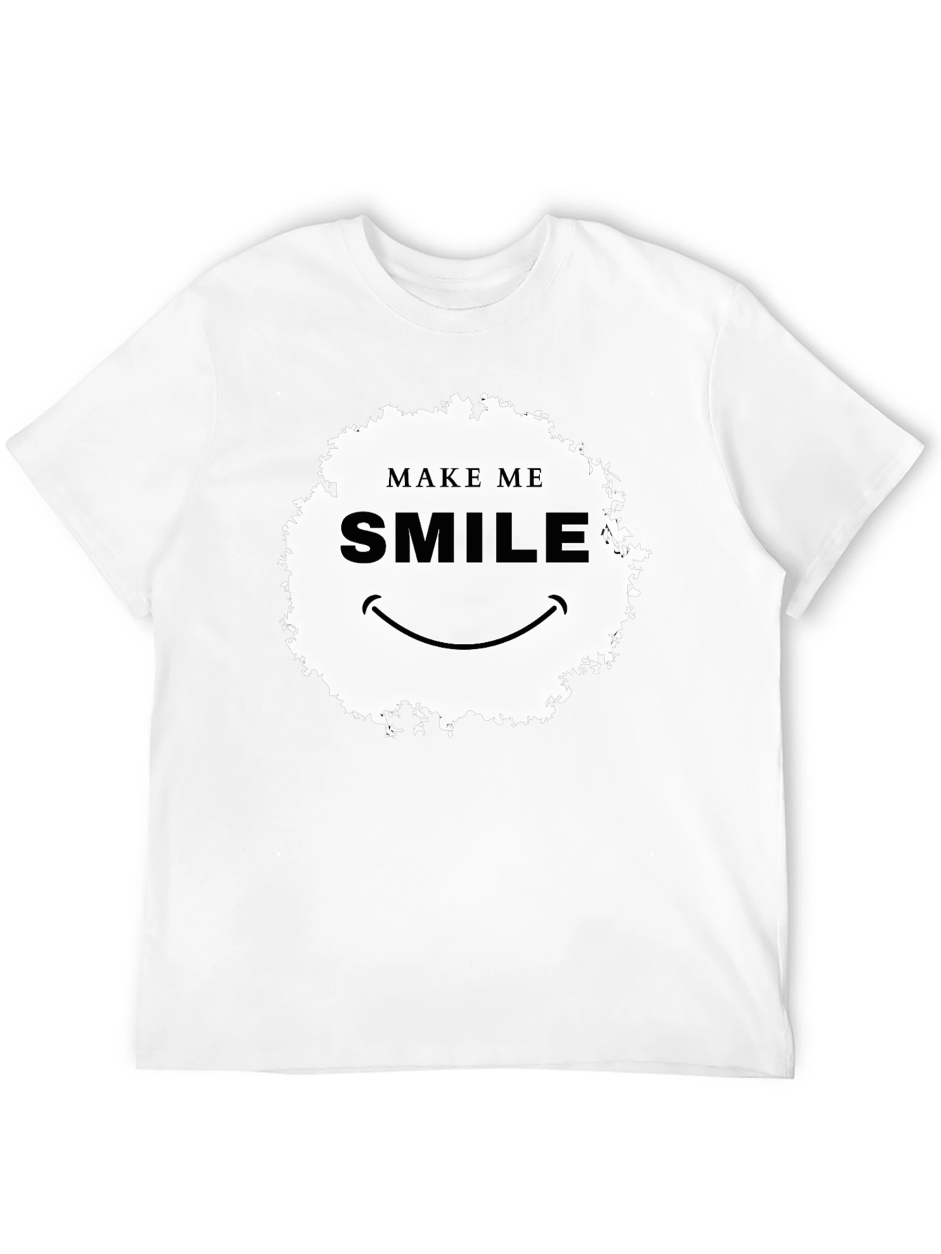 Make Me Smile Graphic T-Shirt - Black