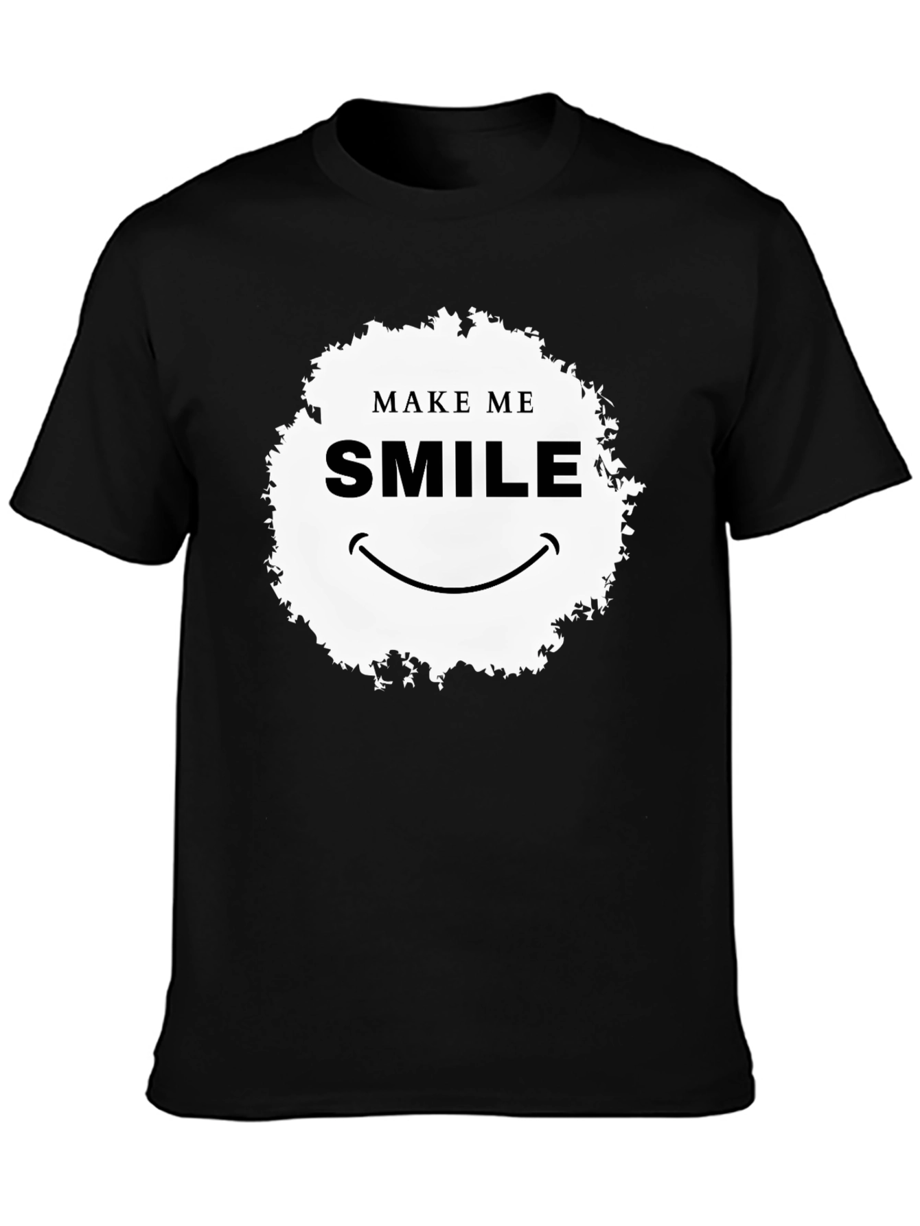 Make Me Smile Graphic T-Shirt - Black