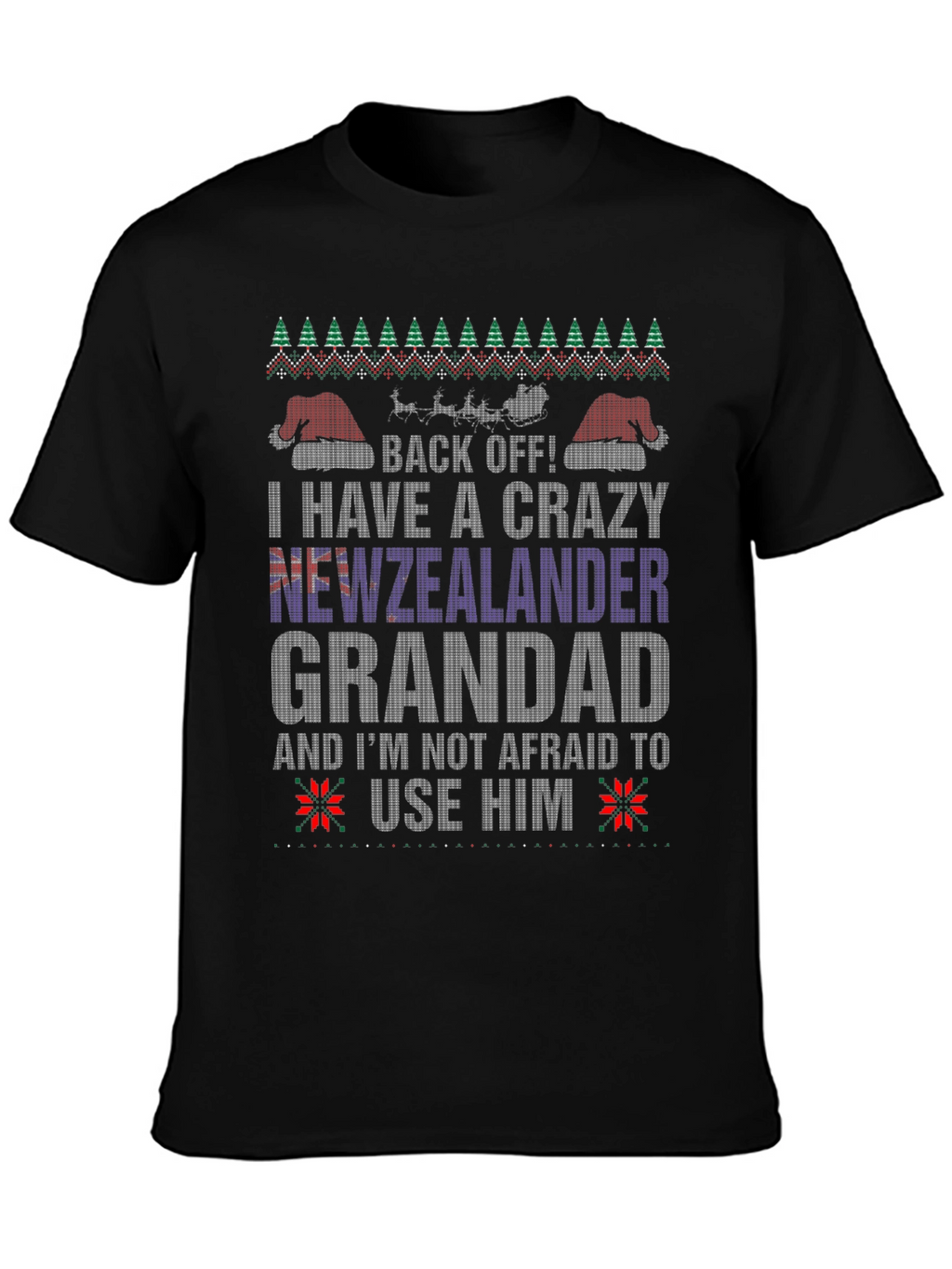 Crazy New Zealander Grandad T-Shirt - Funny Christmas Tee