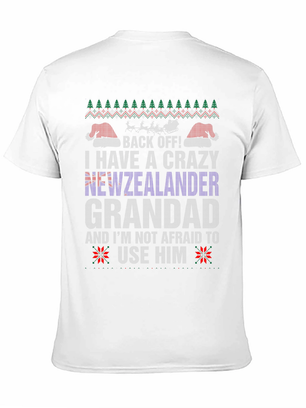 Crazy New Zealander Grandad T-Shirt - Funny Christmas Tee