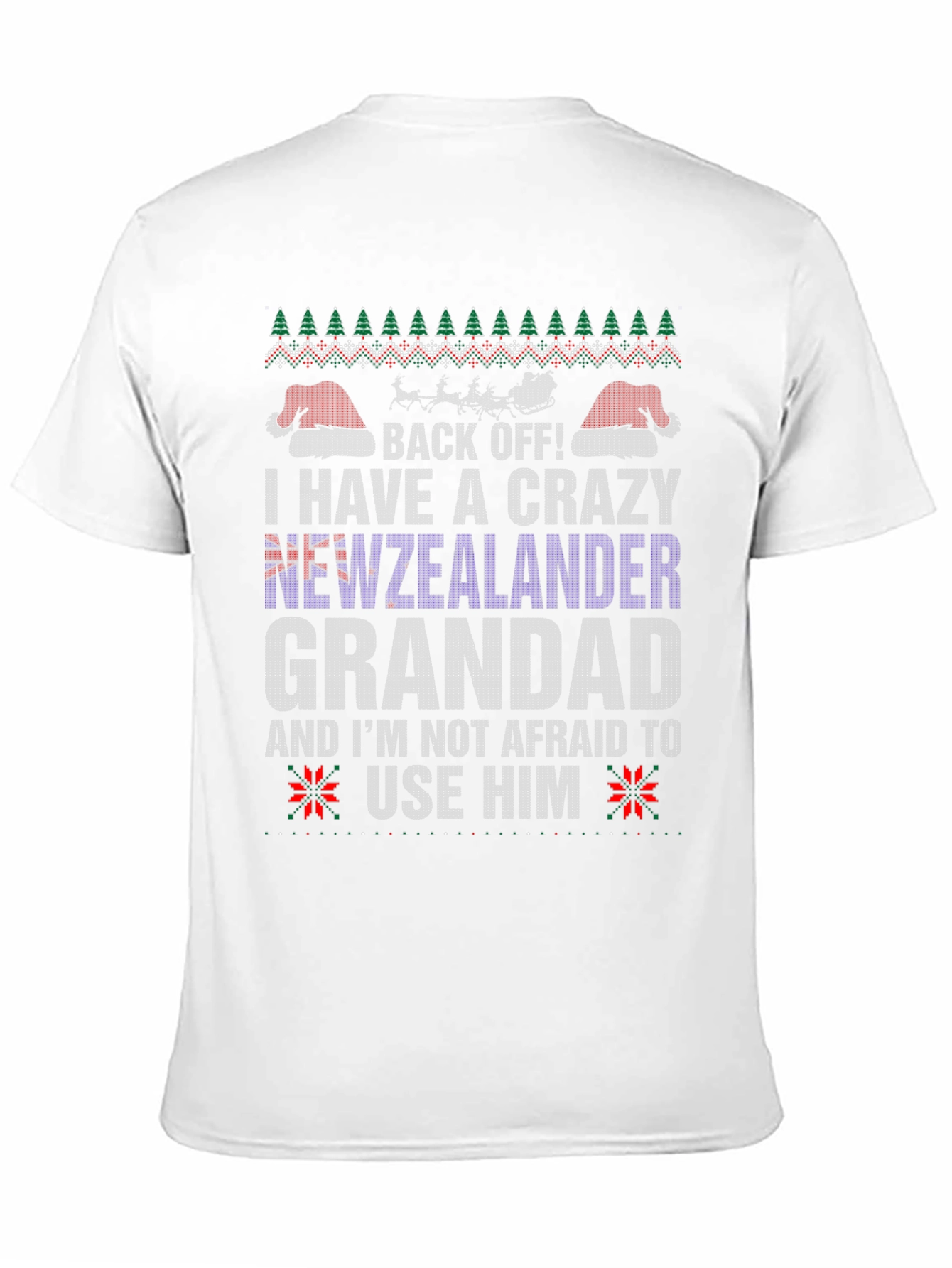 Crazy New Zealander Grandad T-Shirt - Funny Christmas Tee