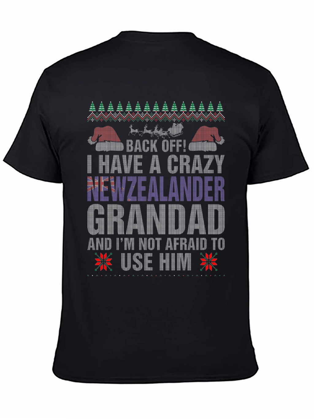 Crazy New Zealander Grandad T-Shirt - Funny Christmas Tee