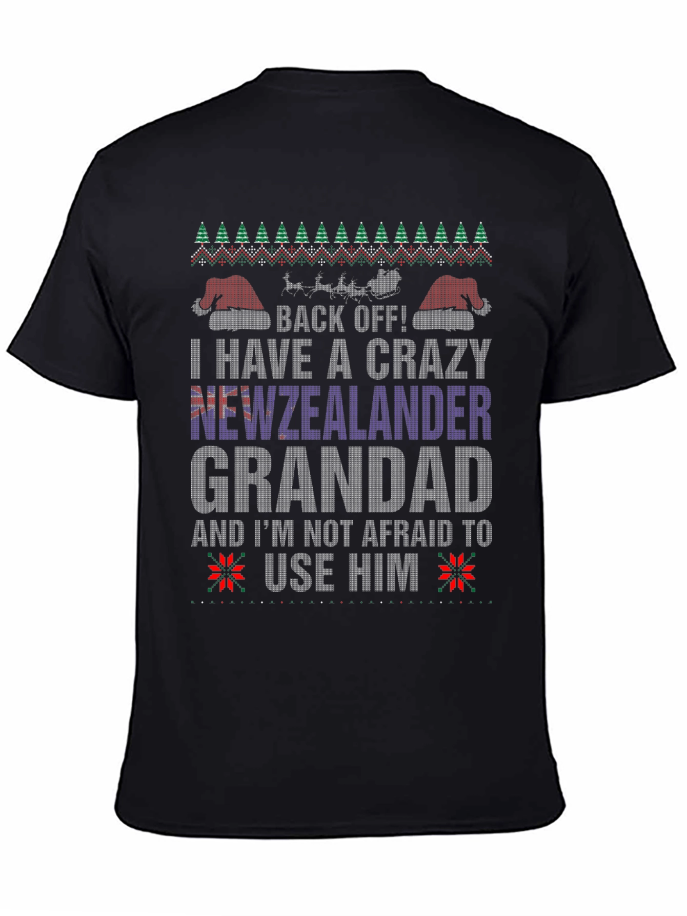 Crazy New Zealander Grandad T-Shirt - Funny Christmas Tee