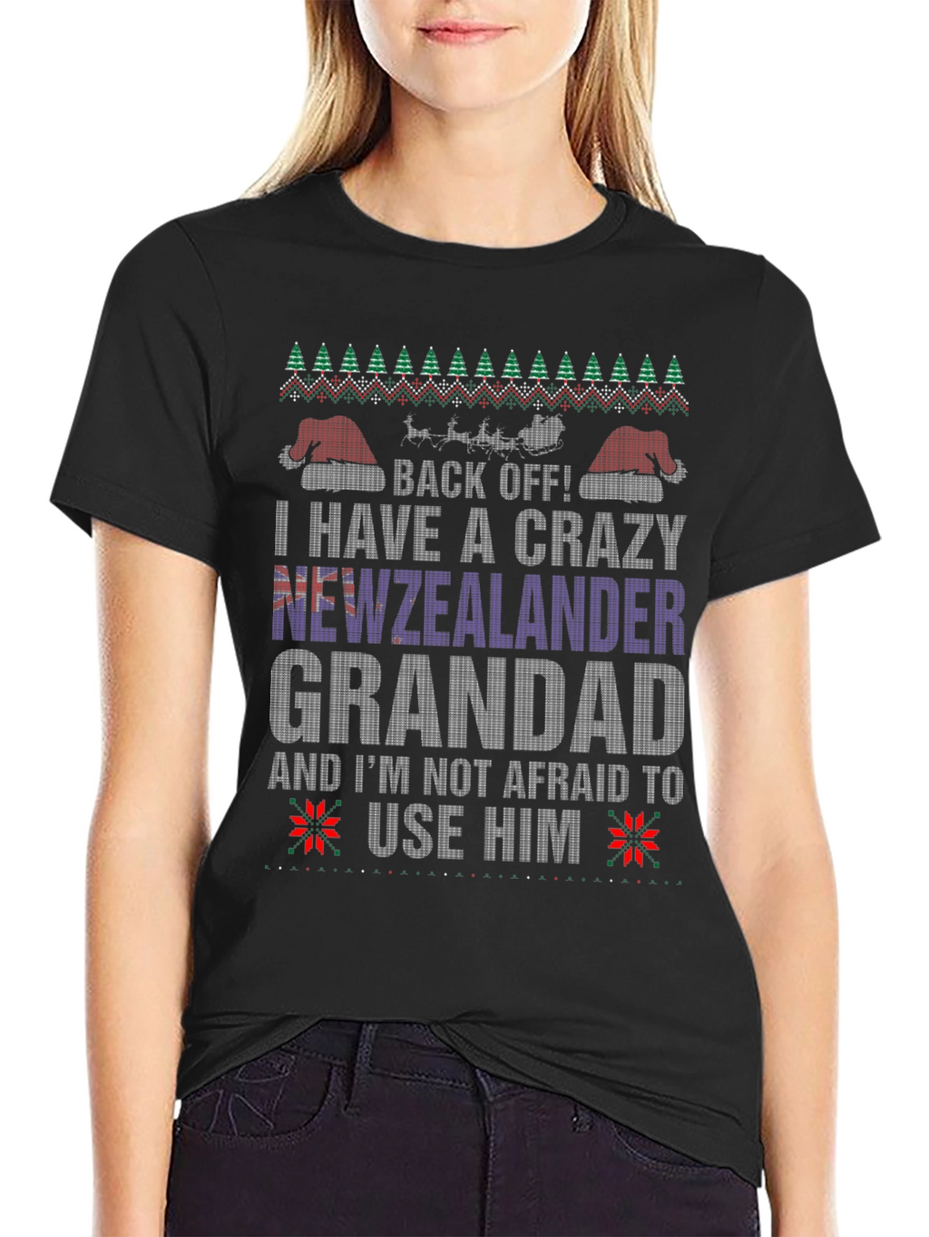 Crazy New Zealander Grandad T-Shirt - Funny Christmas Tee
