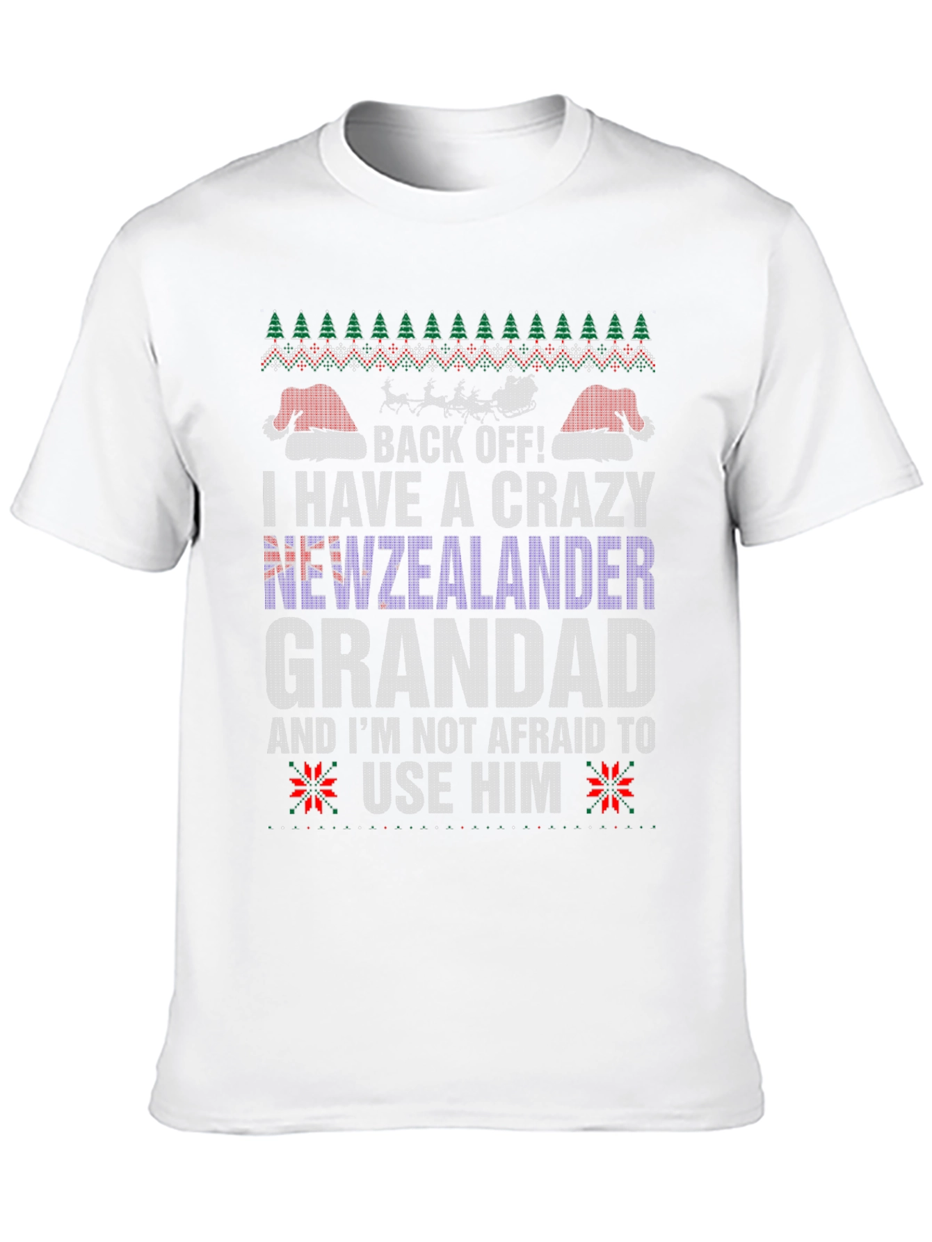 Crazy New Zealander Grandad T-Shirt - Funny Christmas Tee