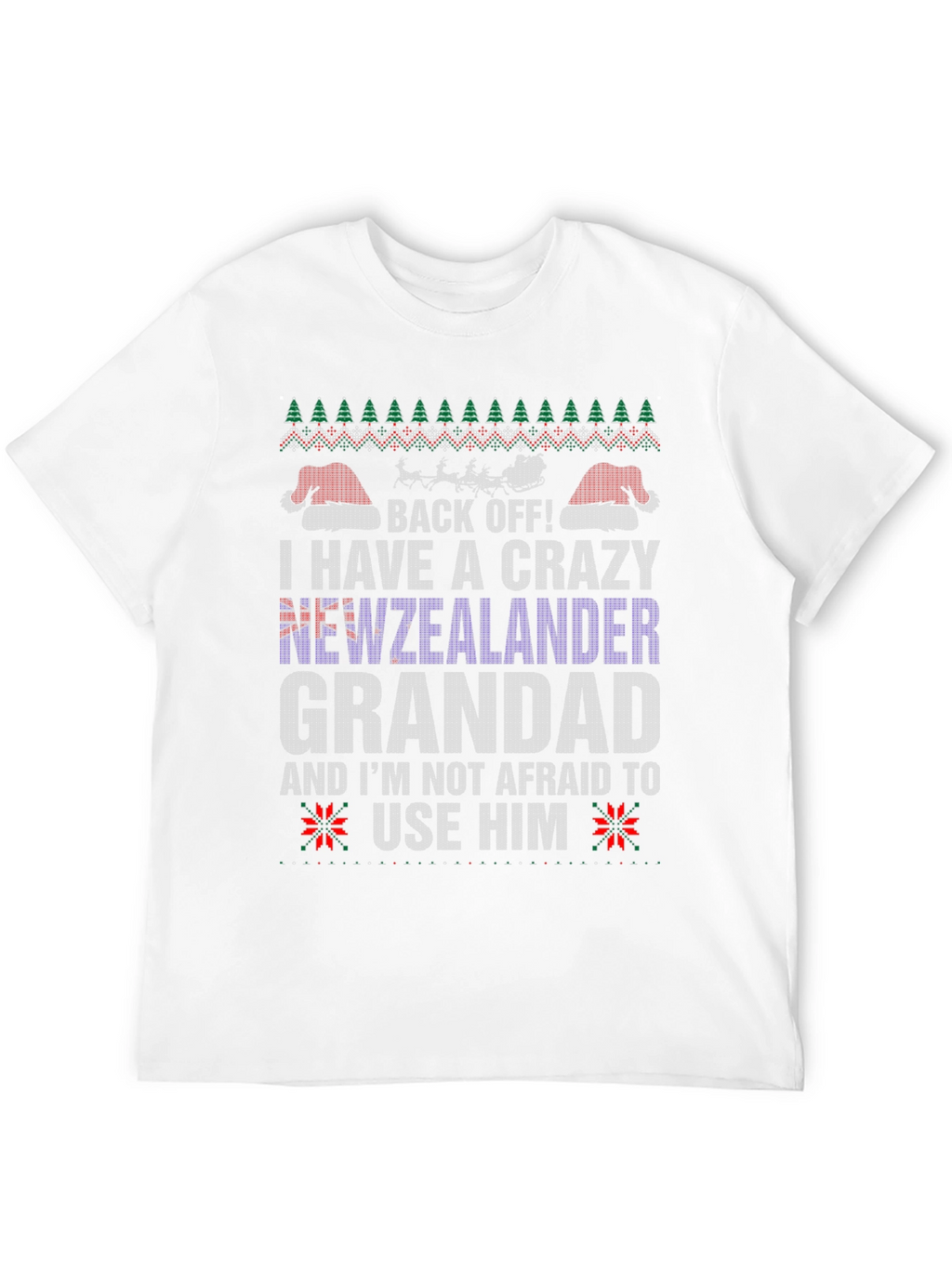 Crazy New Zealander Grandad T-Shirt - Funny Christmas Tee
