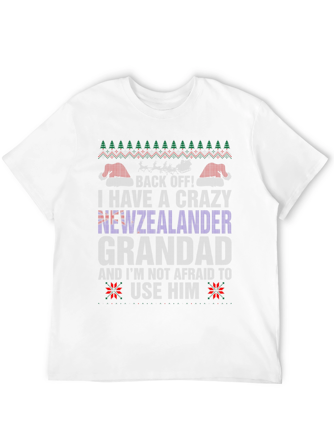 Crazy New Zealander Grandad T-Shirt - Funny Christmas Tee