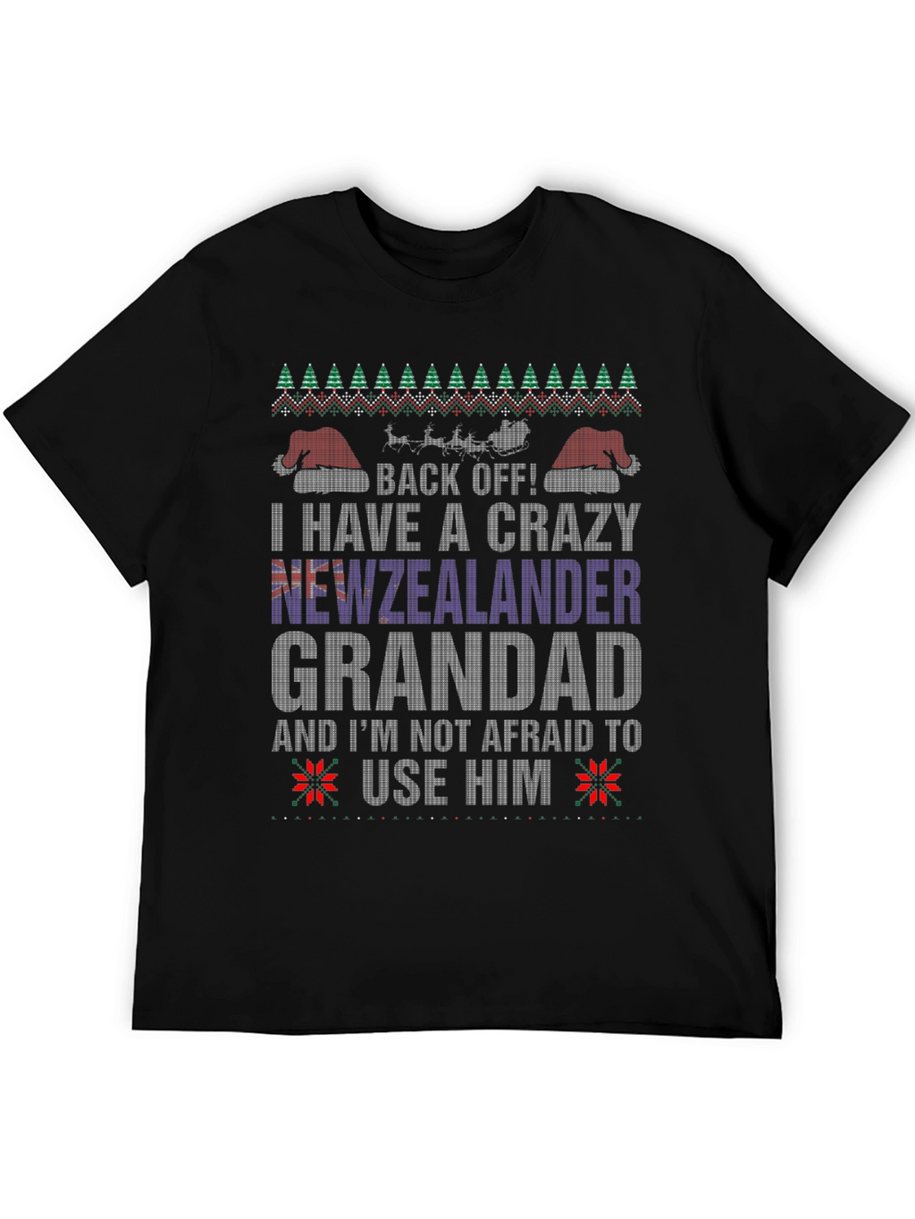 Crazy New Zealander Grandad T-Shirt - Funny Christmas Tee