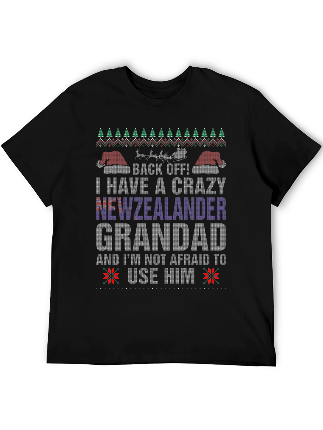 Crazy New Zealander Grandad T-Shirt - Funny Christmas Tee