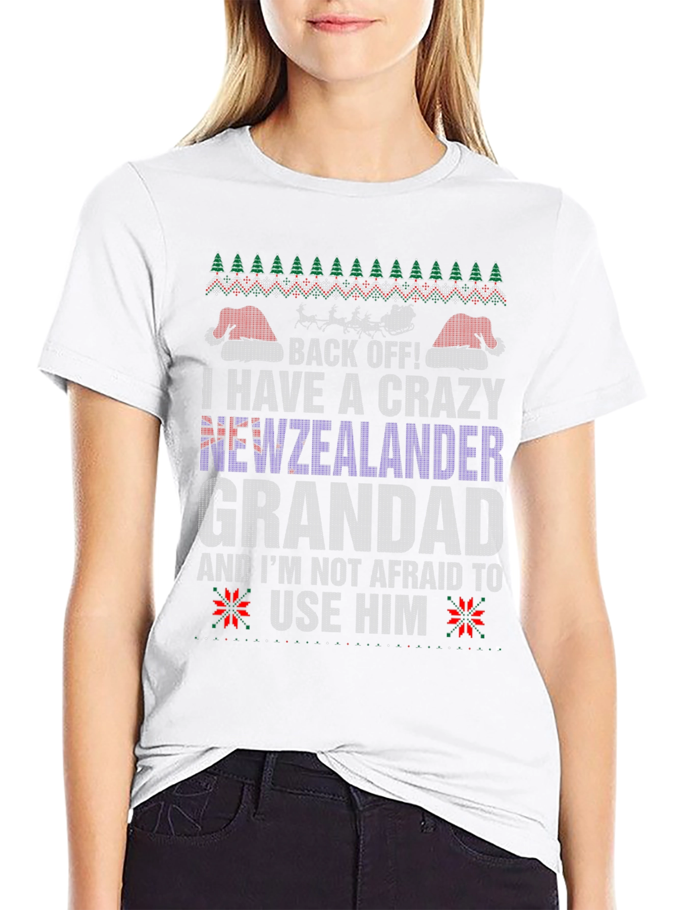 Crazy New Zealander Grandad T-Shirt - Funny Christmas Tee