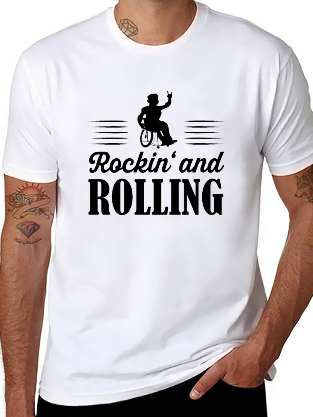 Rockin and Rolling Black T-Shirt