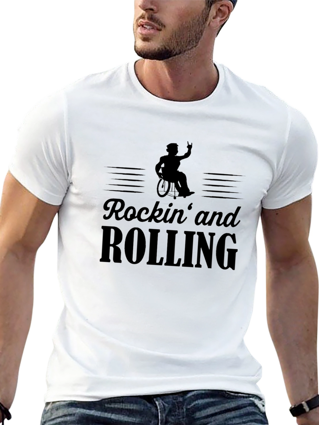 Rockin and Rolling Black T-Shirt