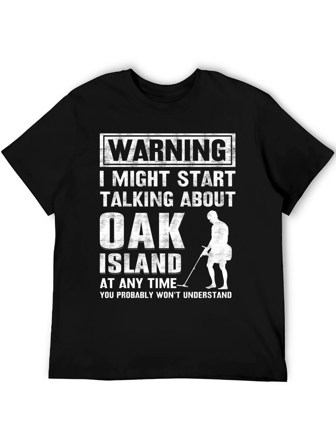 Oak Island Warning Graphic Tee - Metal Detecting