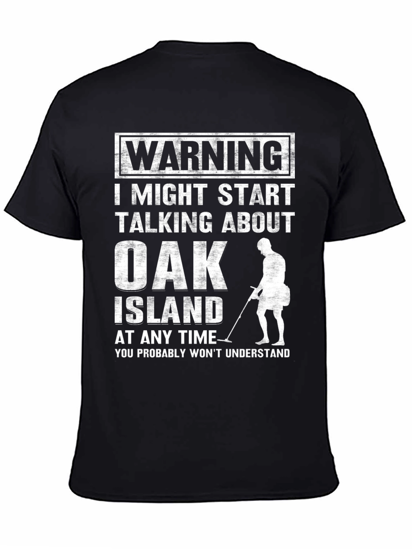 Oak Island Warning Graphic Tee - Metal Detecting