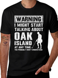 Oak Island Warning Graphic Tee - Metal Detecting