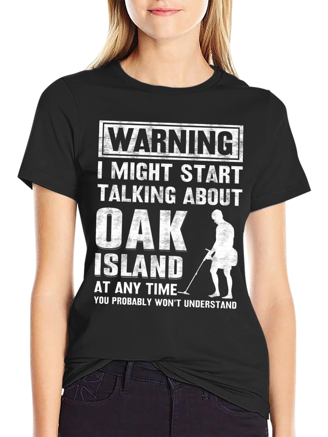 Oak Island Warning Graphic Tee - Metal Detecting
